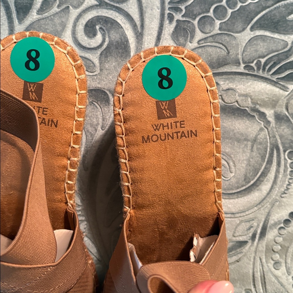 NWT White Mountain Women's Tan Sandals Sz 8 - Picture 7 of 12